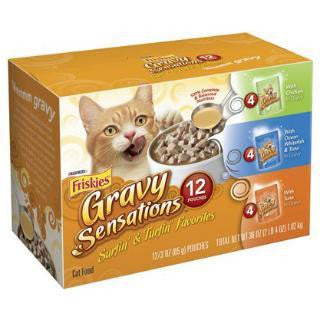 Friskies Sensations Gravy Collection Surf N Turf Pack 2-12-3 oz. Pouches Fashion