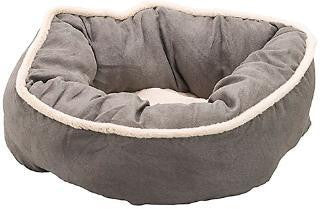 Ethical Sleep Zone 18  Gray Oval Shearling Cuddler Bed Online Hot Sale