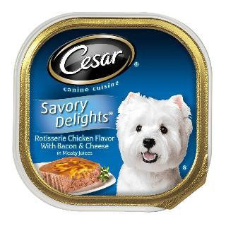 Mars Cesar Savory Delights Rotisserie Chicken W-Bacon & Cheese 24-3.5Oz Hot on Sale