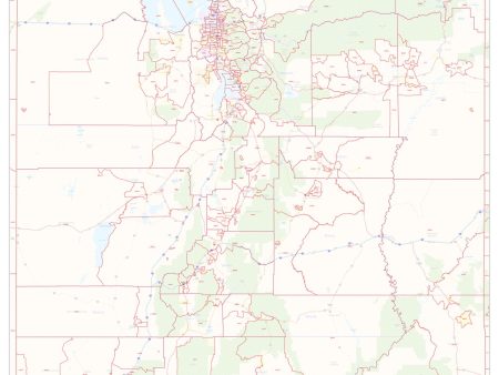 Utah Zip Code Map For Sale