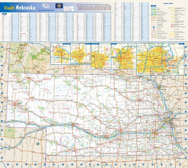 Nebraska Wall Map by Globe Turner Online