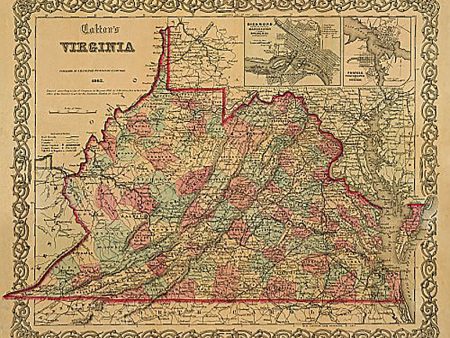 Colton s Virginia, 1862 Discount