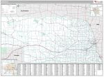 Premium Style Wall Map of Nebraska by Market Maps For Sale