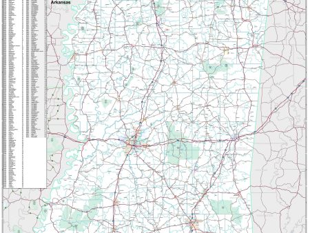 Premium Style Wall Map of Mississippi by Market Maps Cheap