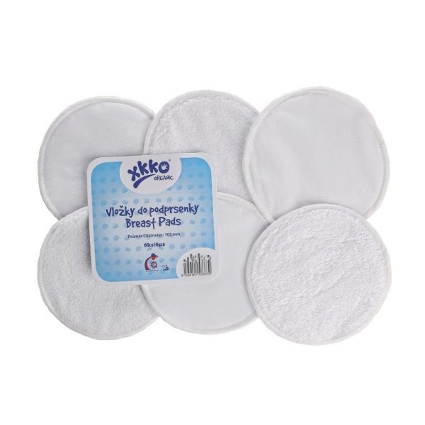 Organic Cotton Breast Pads - White (6 Pack) Fashion