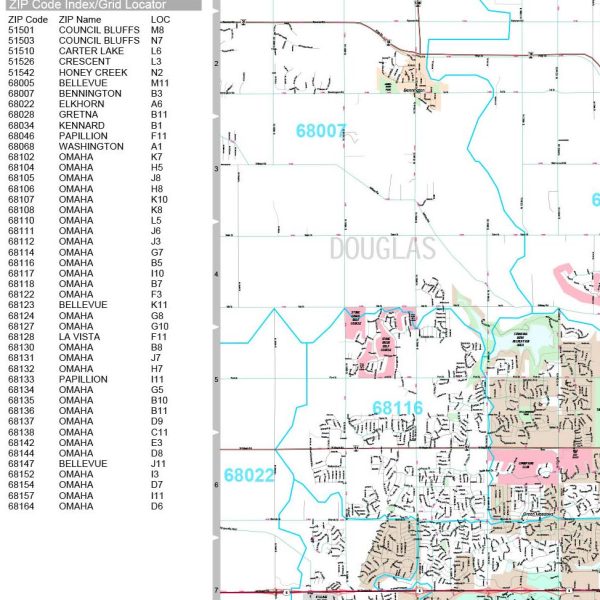 Premium Style Wall Map of Omaha, NE by Market Maps Hot on Sale