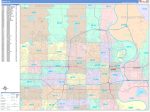 Colorcast Zip Code Style Wall Map of Omaha, NE by Market Maps Online now