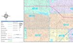 Colorcast Zip Code Style Wall Map of Omaha, NE by Market Maps Online now