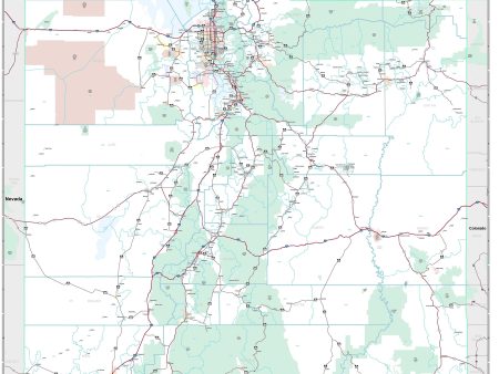 Premium Style Wall Map of Utah by Market Maps Supply