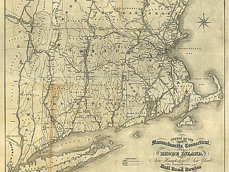 Massachusetts, CT, RI, and parts of NH & NY by Archibald Kennedy, 1846 Discount