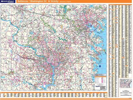 Baltimore & DC Regional Map by Rand McNally Online Sale