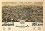 Perspective map of Bedford City, Virginia, by H. Wellge, 1891 For Discount