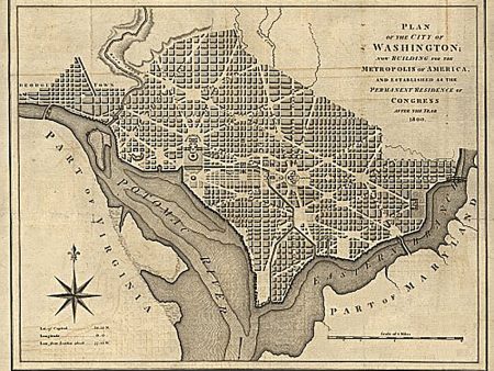 Plan of the city of Washington by William Bent, 1793 Fashion