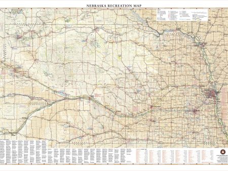 Nebraska Recreation Map by Benchmark Maps Online Sale