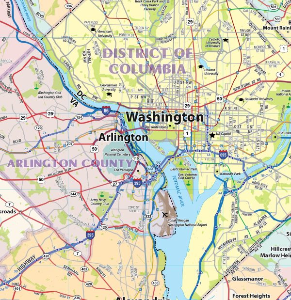 Washington DC Metro Area Wall Map Online Hot Sale