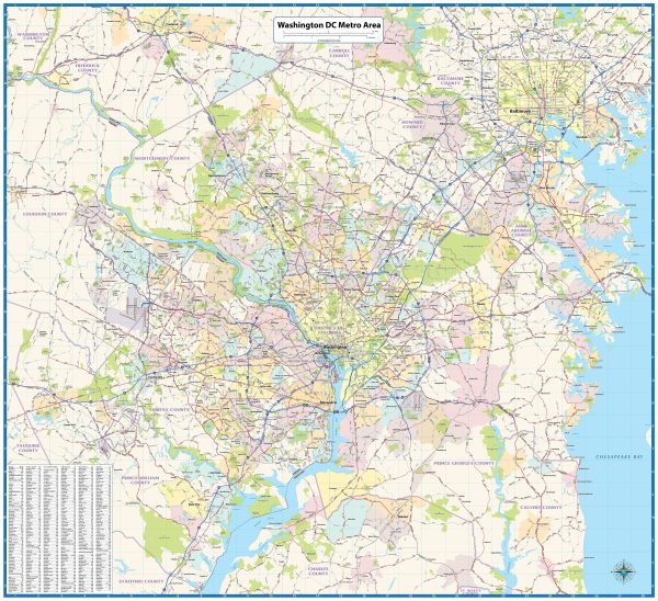 Washington DC Metro Area Wall Map Online Hot Sale