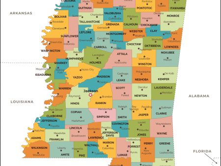 Mississippi County Map Online now