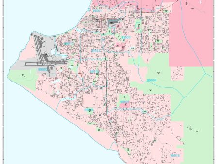 Premium Style Wall Map of Anchorage by Market Maps Supply