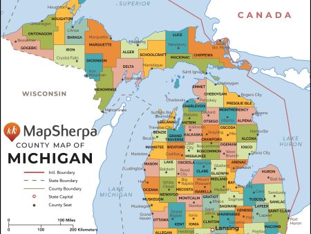 Michigan County Map Online now