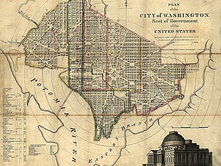 Plan of the city of Washington by William Elliot, 1835 Sale