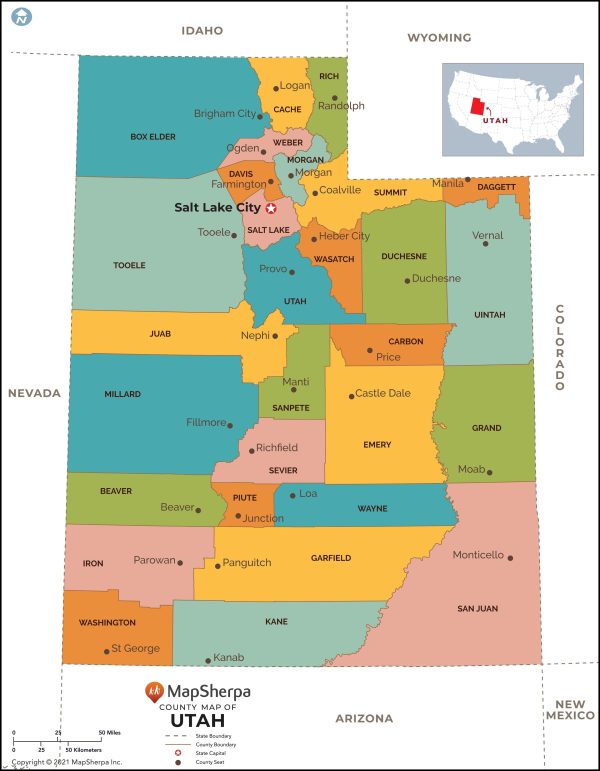 Utah County Map Online now