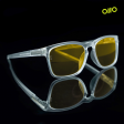 Crystal White Night Vision Yellow Power Sunglasses Cheap