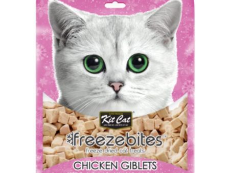 4 FOR $14: Kit Cat Freeze Bites Chicken Giblets Grain Free Cat Treats 20g Fashion